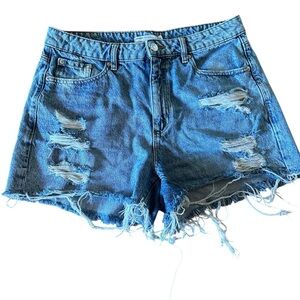 Garage Denim Distressed Look Mom Jean Shorts size 13 or 31"